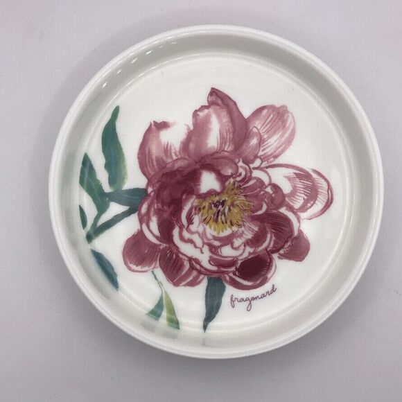 Fragonard Parfumeur Bathroom Set Floral Rose Soap Dish Toothbrush Cup - Picture 6 of 8